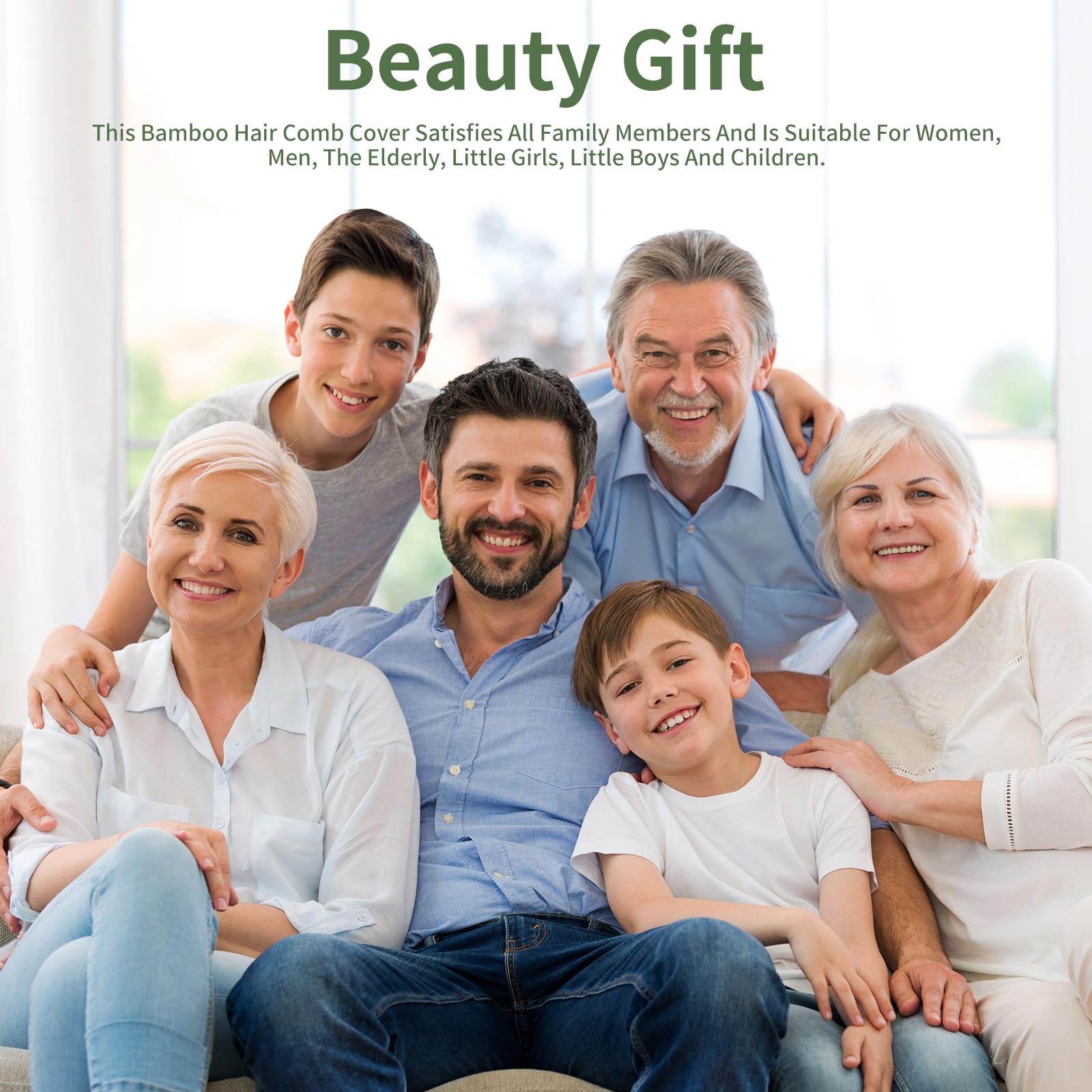 DEBETOOL soft-glide bamboo comb supports gentle daily grooming routines.