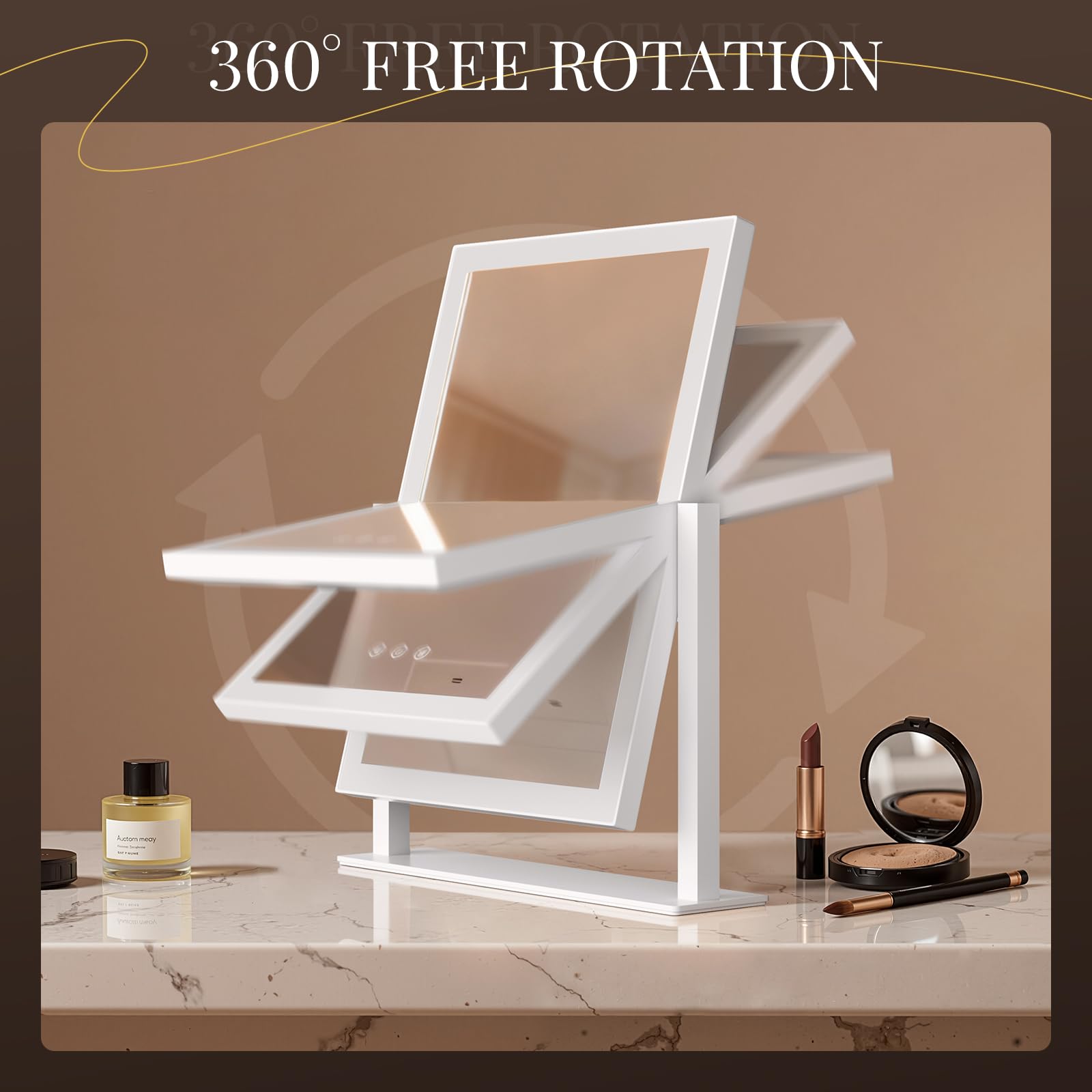 DECADENCE vanity mirror copper-free silver-plated glass for distortion-free reflections