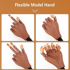 Deciniee 100 brown nail tips pack for repeated practice.