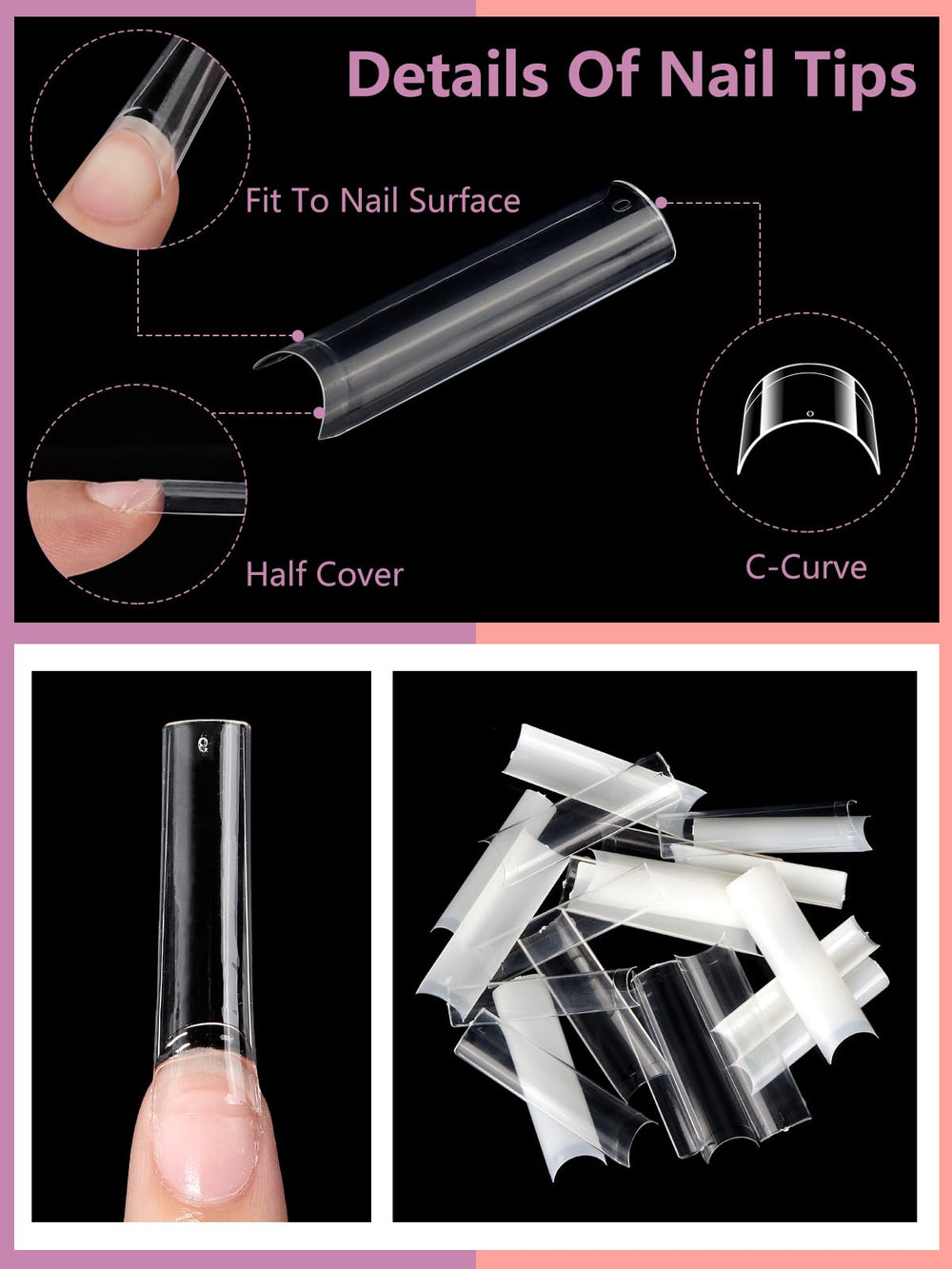 Deciniee 12-size set nail tips organized for easy sizing and quick nail upgrades.