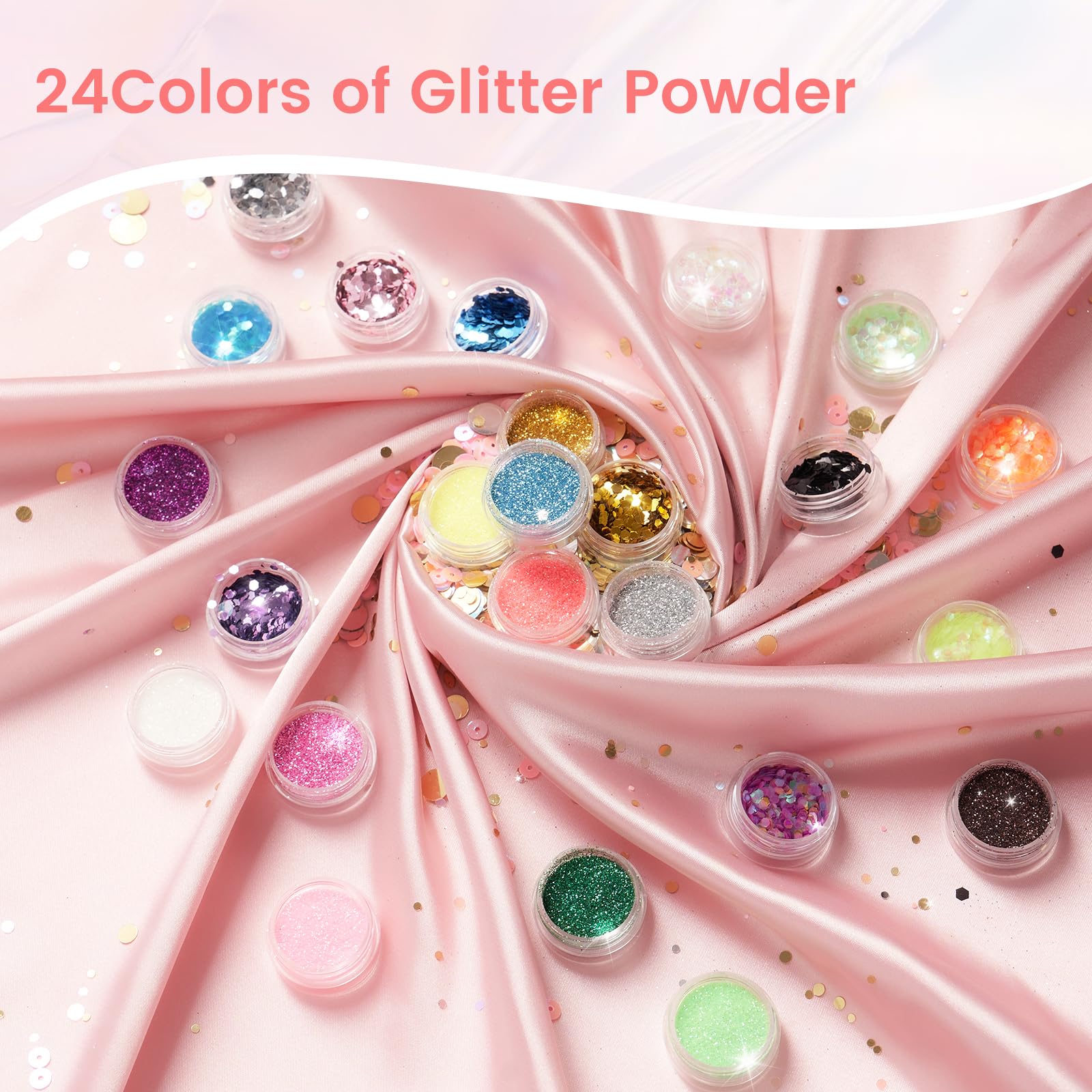 Deciniee acrylic powder trio for consistent color and finish.