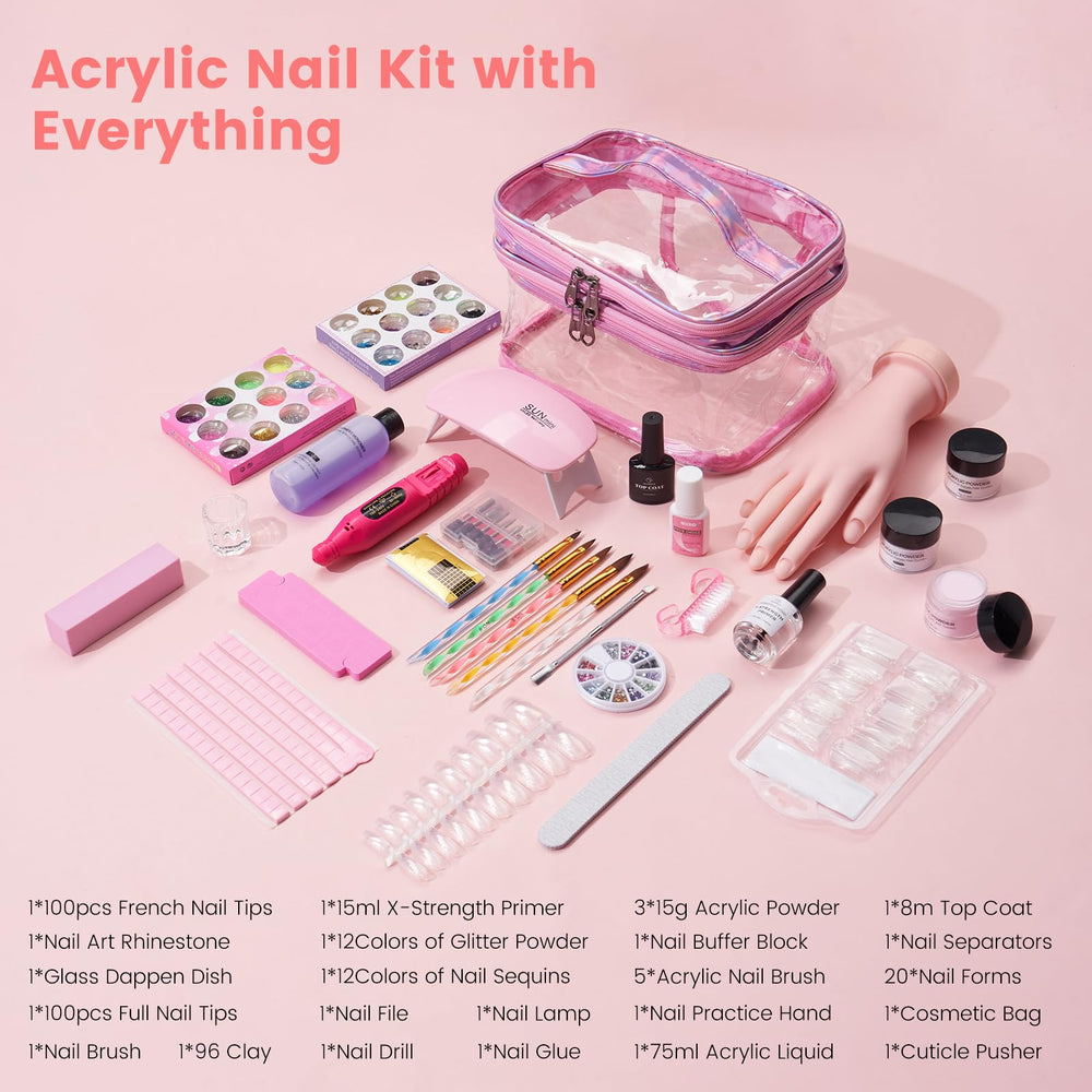 Deciniee double-layer cosmetic bag keeps tools organized and portable.