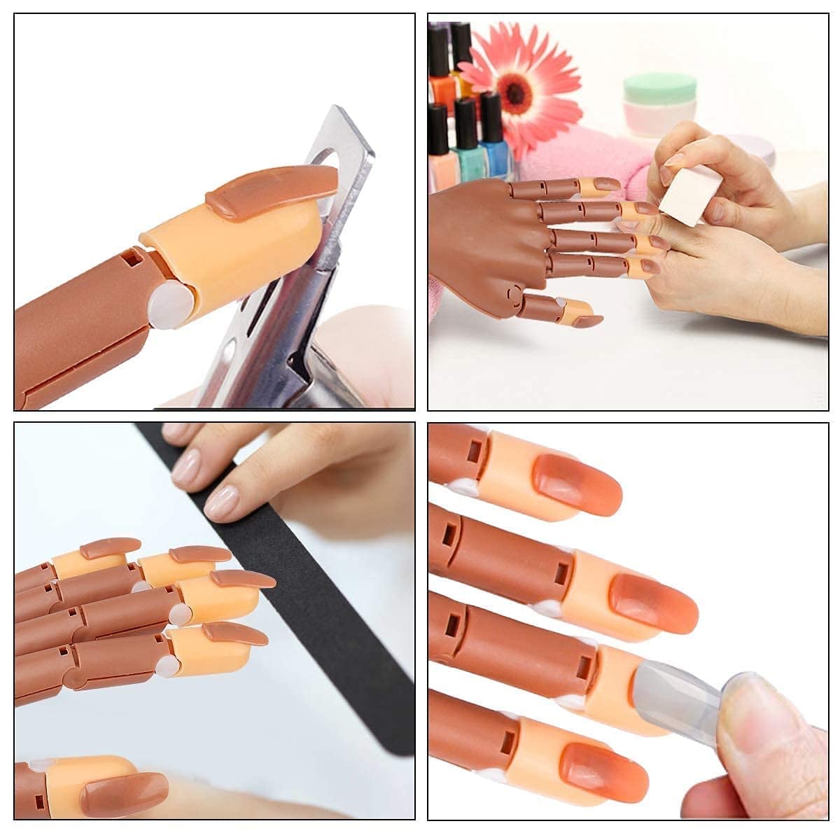 Deciniee long extension nail hand ideal for wide range practice.