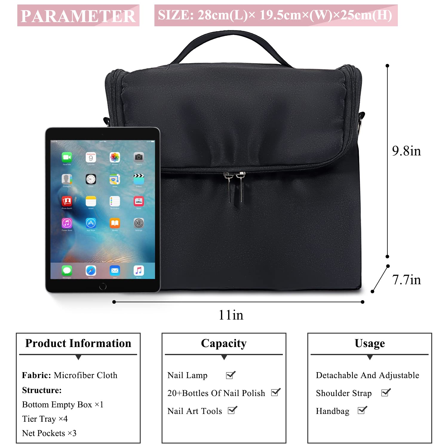 Lightweight, durable construction simplifies packing for trips or daily use