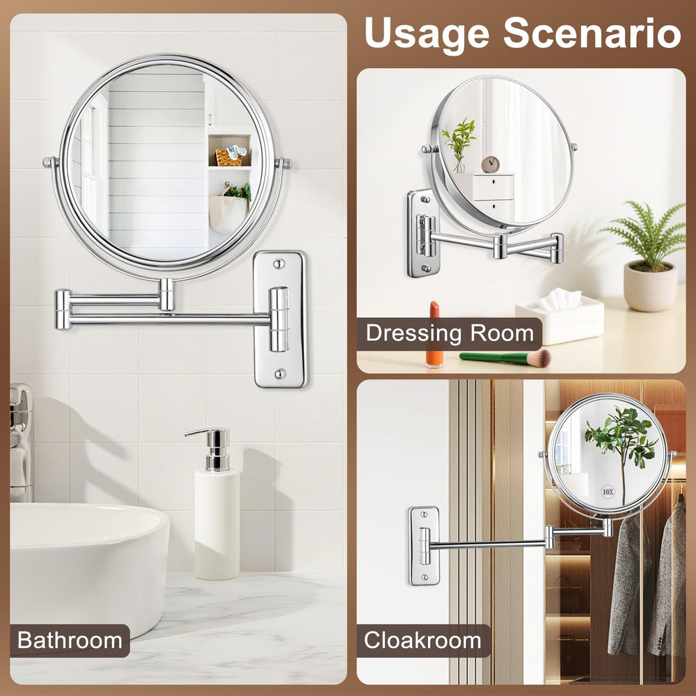 DECLUTTR chrome finish adds moisture resistance and style.