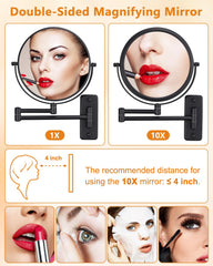 DECLUTTR 8-inch wide-view mirror for full facial makeup checks