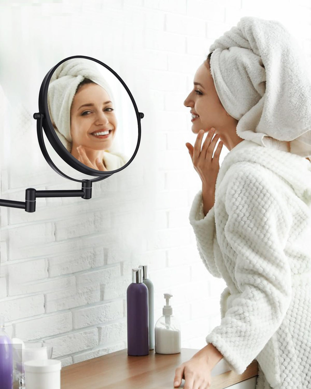 DECLUTTR black finish wall mirror ideal for dressing rooms
