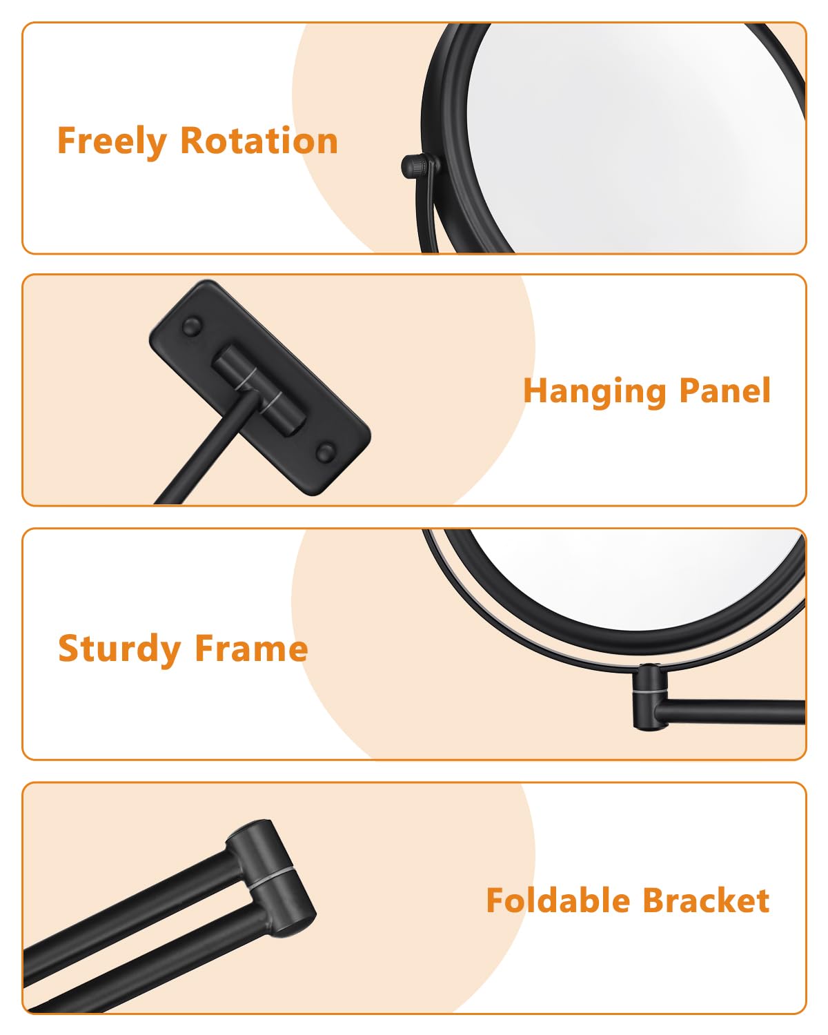 DECLUTTR wall mirror includes screws for quick installation