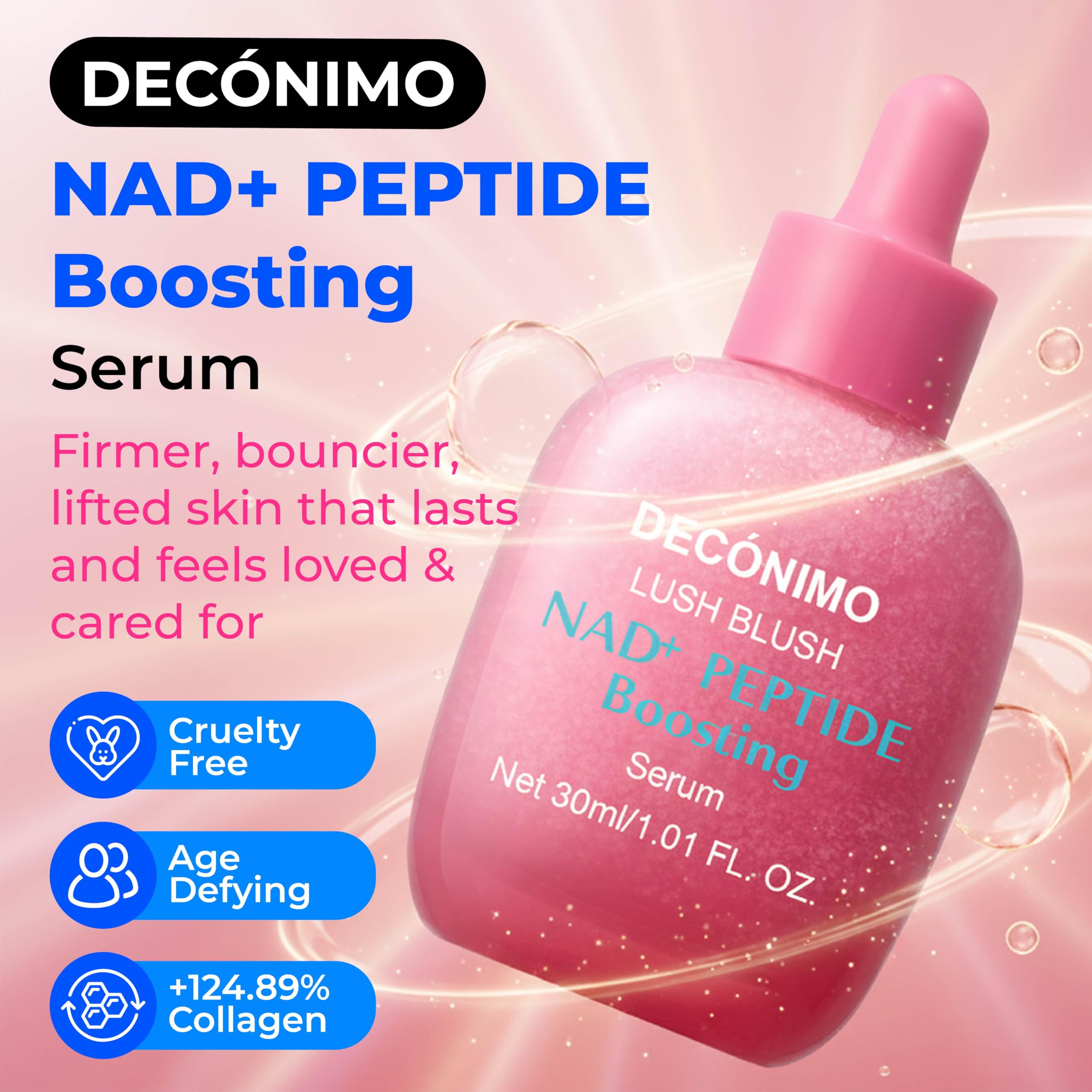 DECÓNIMO NAD+ ceramidas fortalecen la barrera de hidratación diaria.