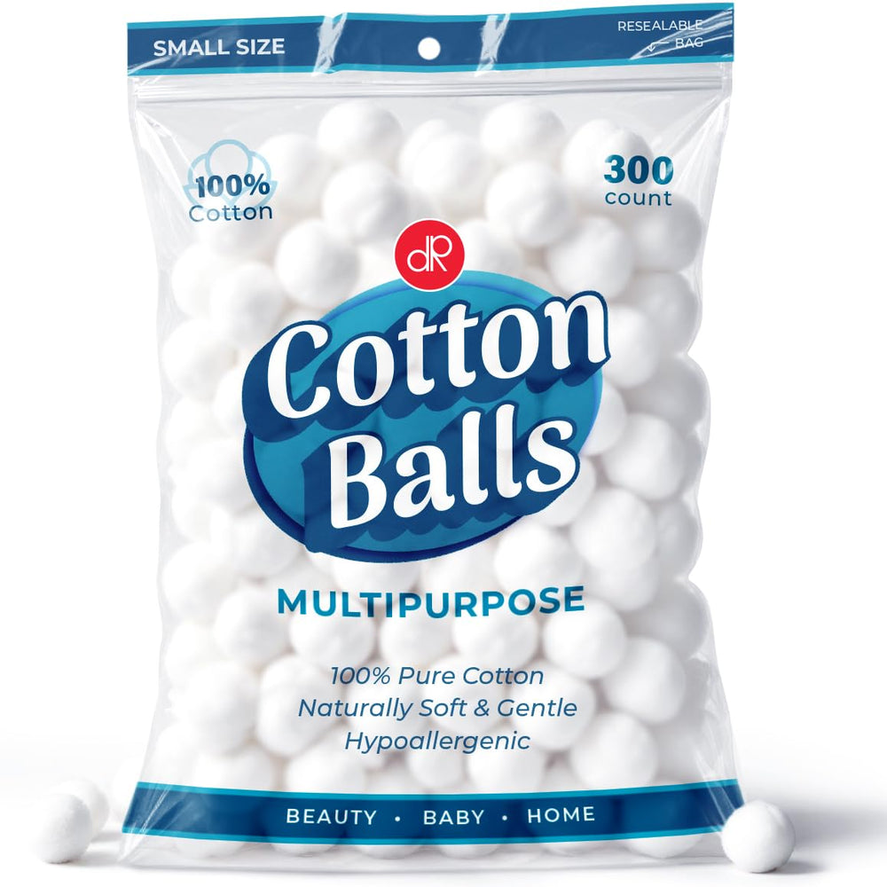 DecorRack 300 small cotton balls pack for versatile home use