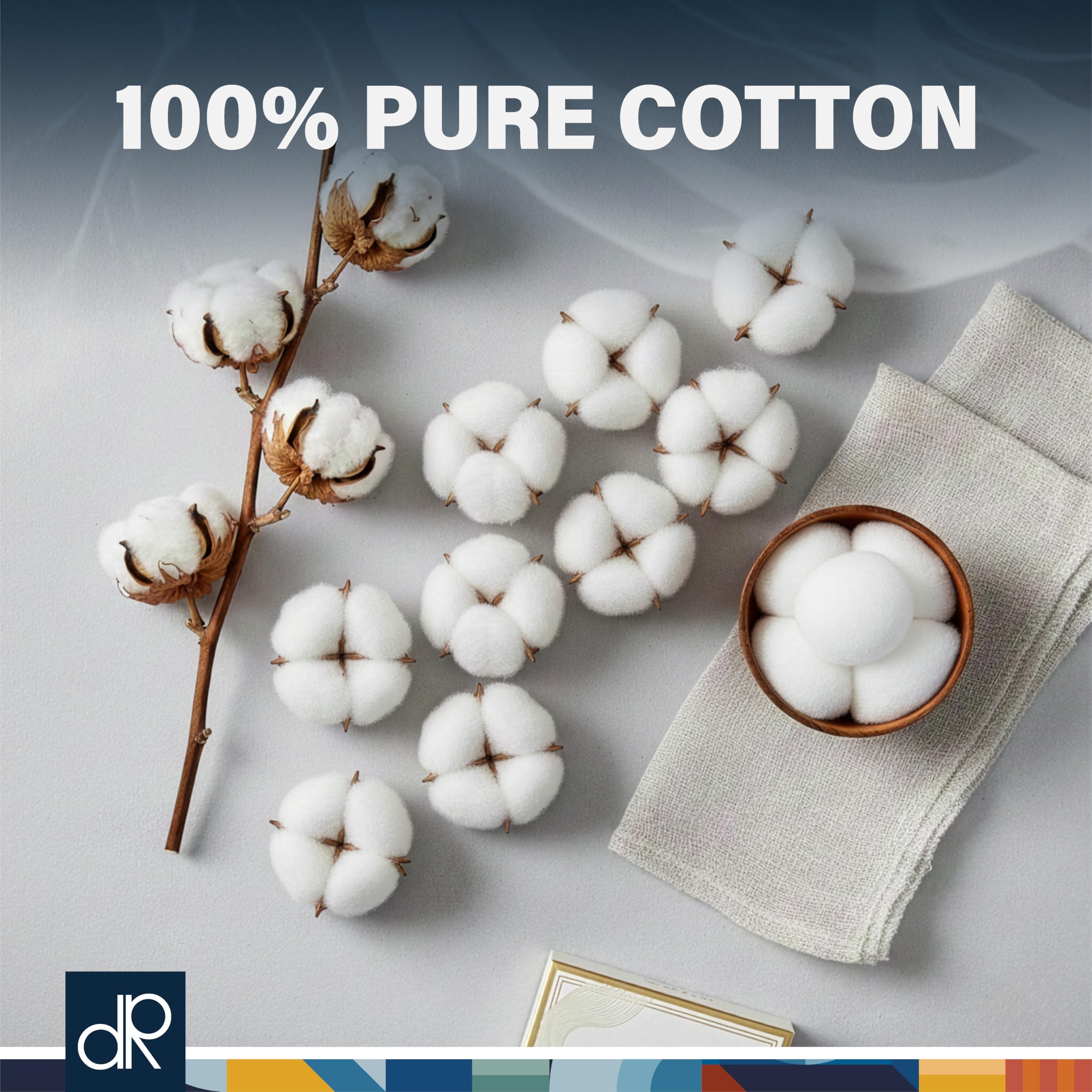 DecorRack 300 small cotton balls for polishing silver, furniture, and shoes