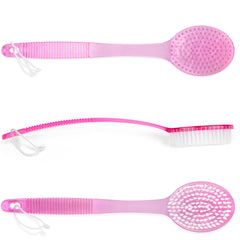 DecorRack exfoliating bristles provide gentle back exfoliation.
