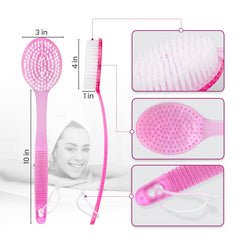 DecorRack pink shower scrubber for whole-body cleansing in the shower.
