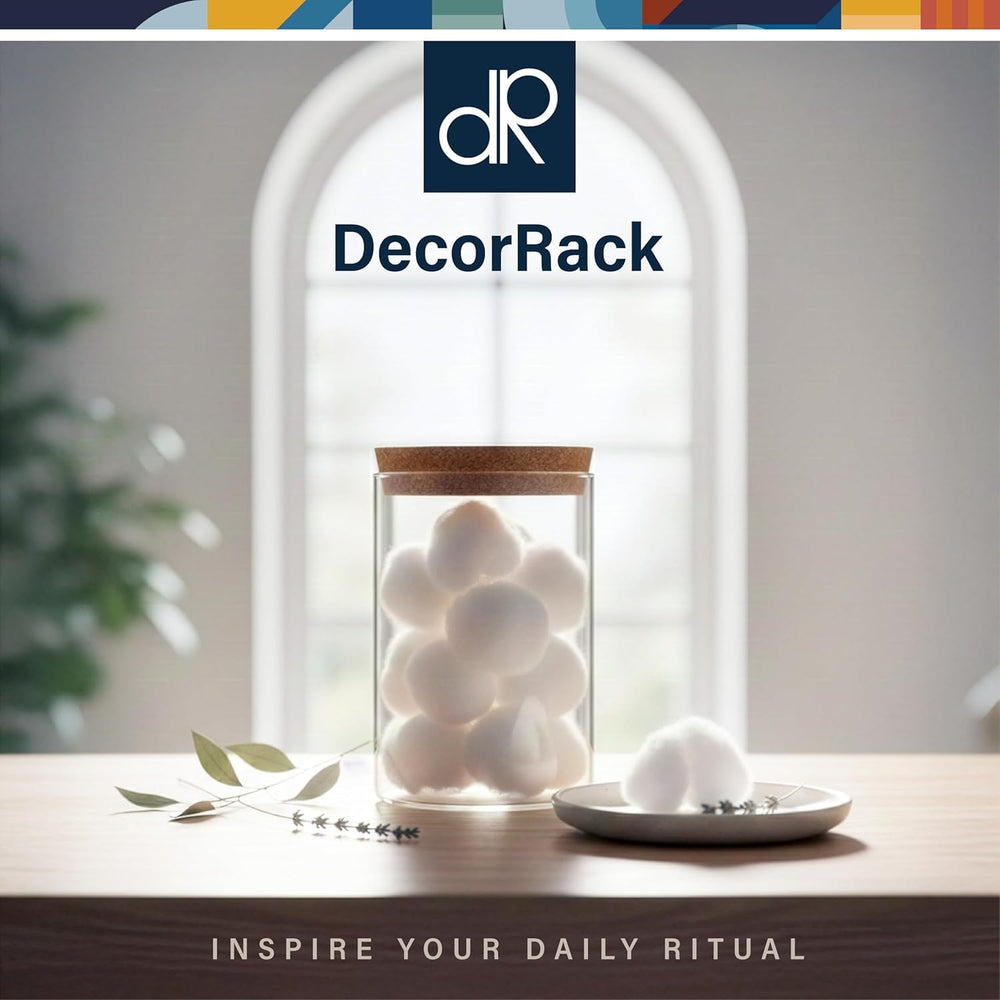 DecorRack large-size cotton balls offer gentle, absorbent care.