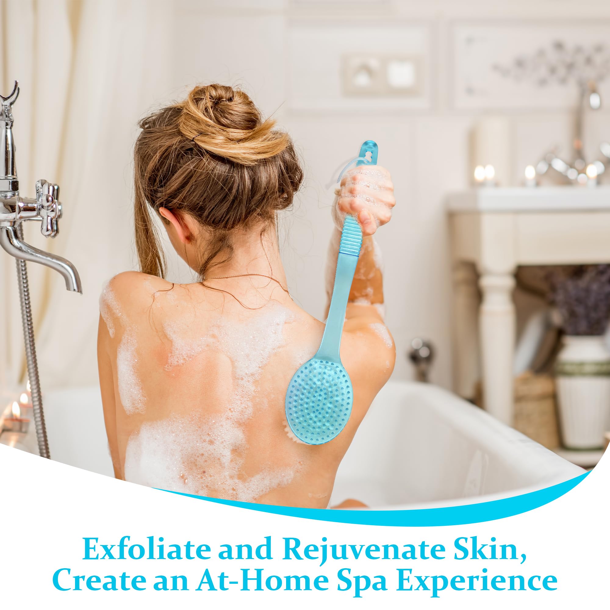 Travel-friendly DecorRack bath brush for on-the-go cleansing.