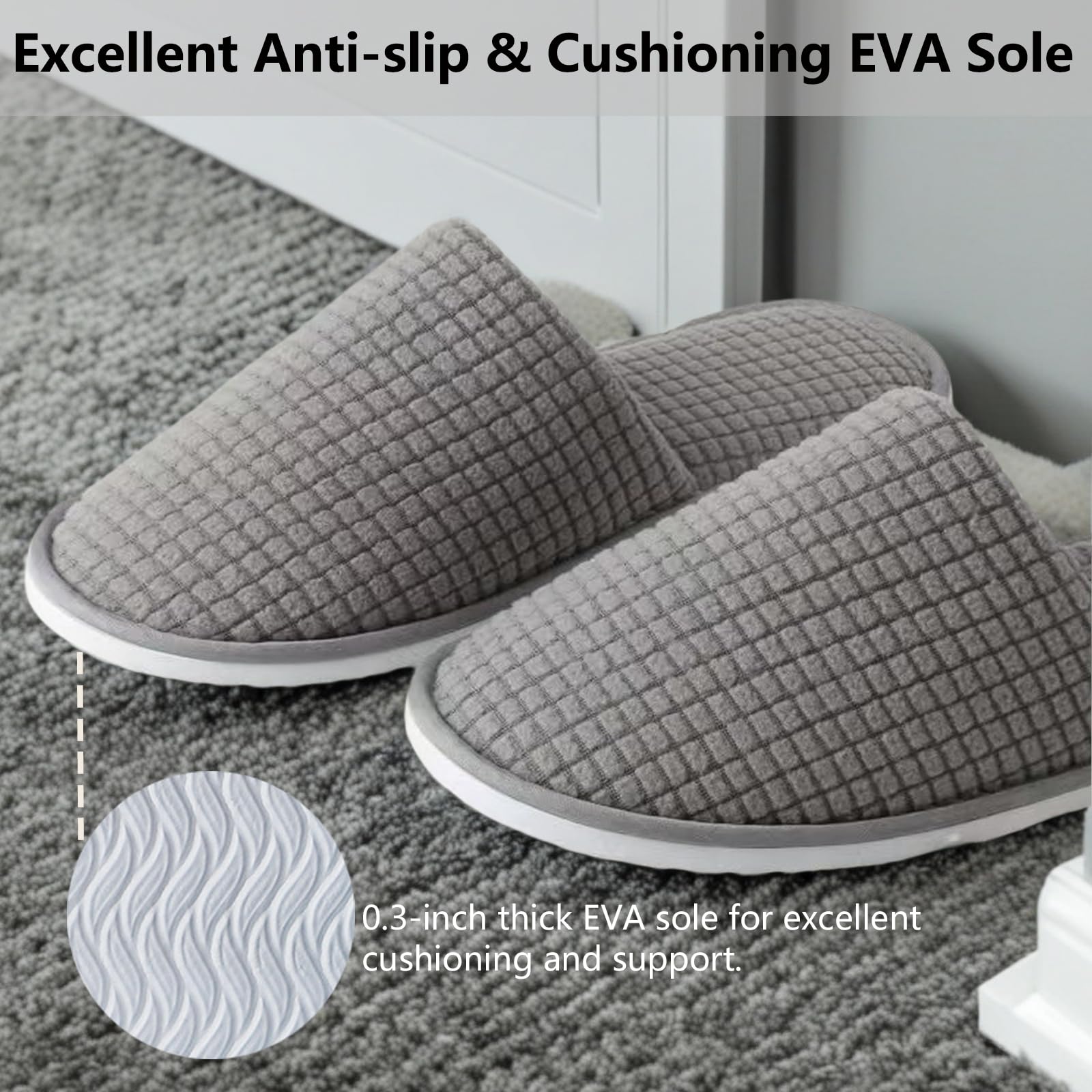 DECOUE hotel spa slippers ideal for guest rooms and pedicure studios.
