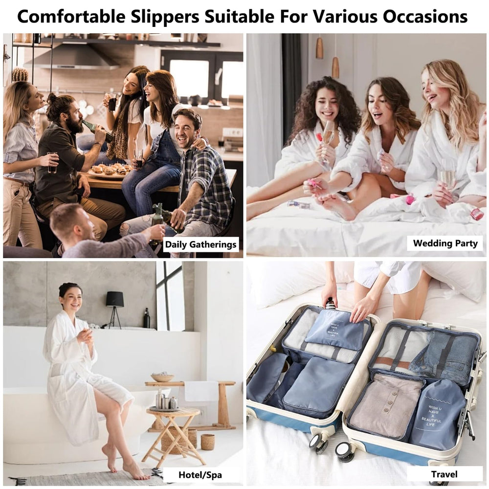 DECOUE travel friendly disposable slippers pack for on the go.