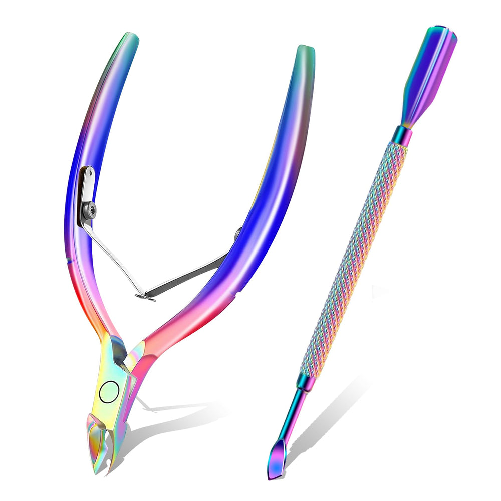 Decute cuticle remover trimmer in action for precise nail care.