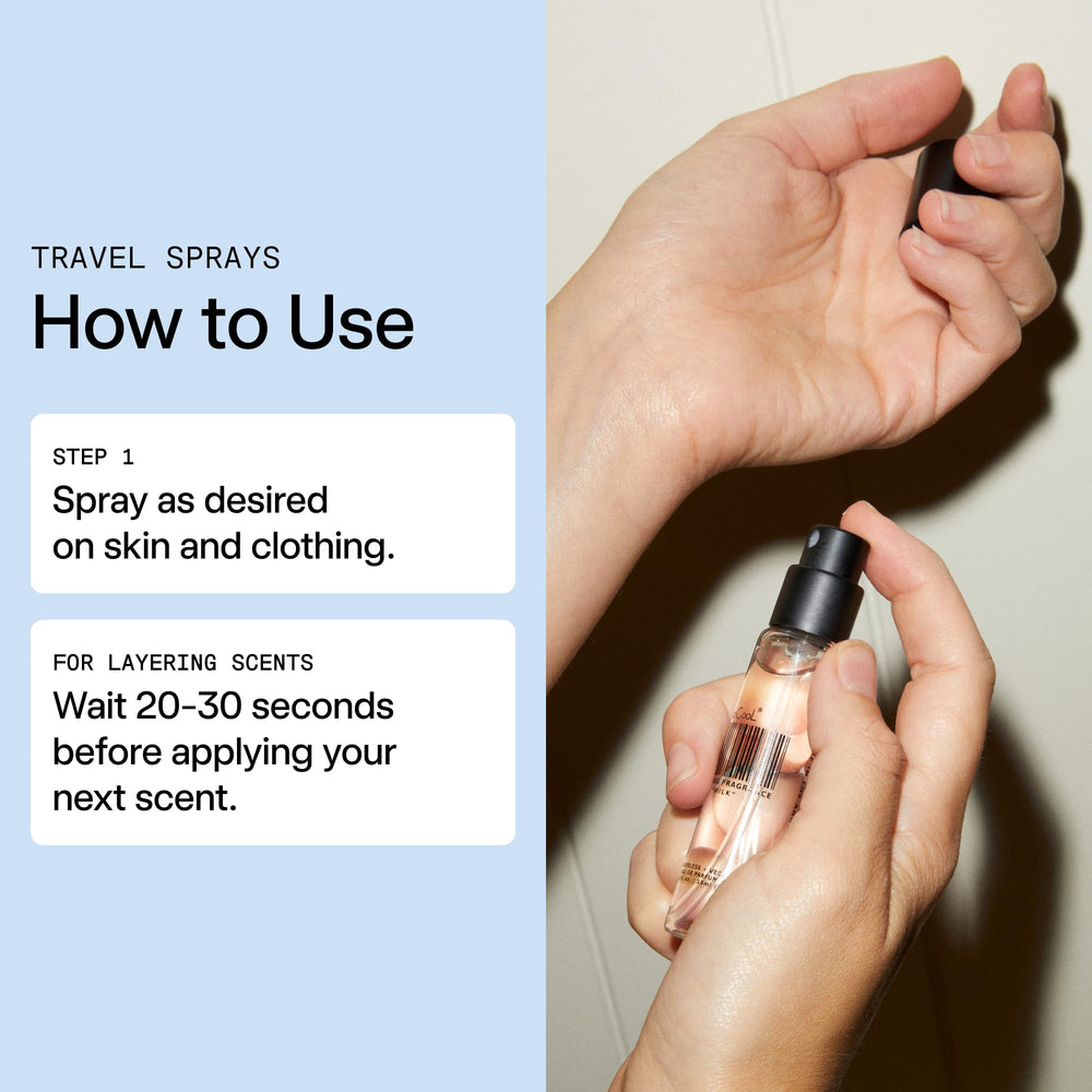 DedCool Milk spray application: long-lasting aroma that freshens day from morning to night.