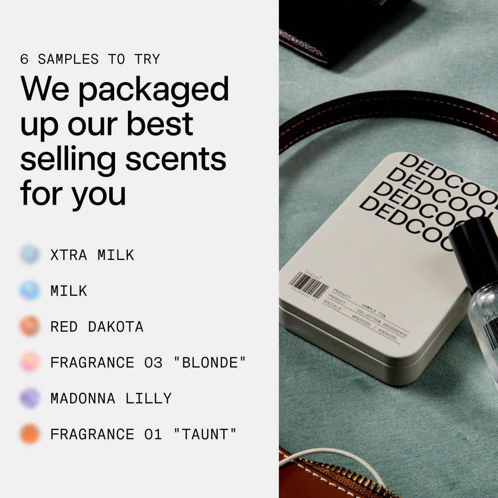 Handy travel-size DedCool minis ready for on-the-go fragrance exploration.