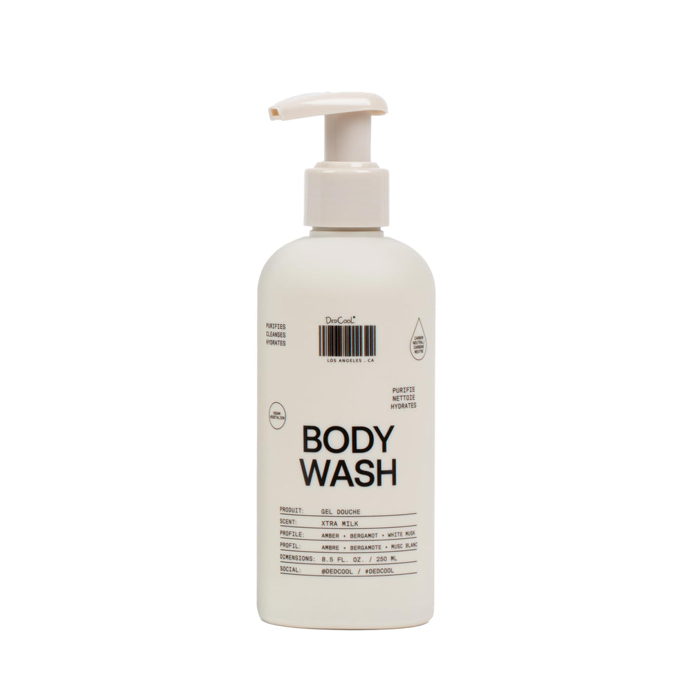DedCool Xtra Milk body wash bottle showing hydrating cleanser for daily use