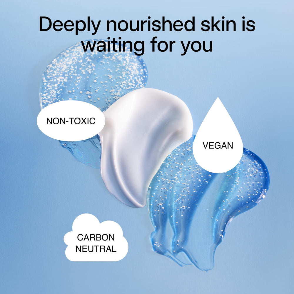 Xtra Milk foaming lather pouring from bottle for a luxurious cleanse