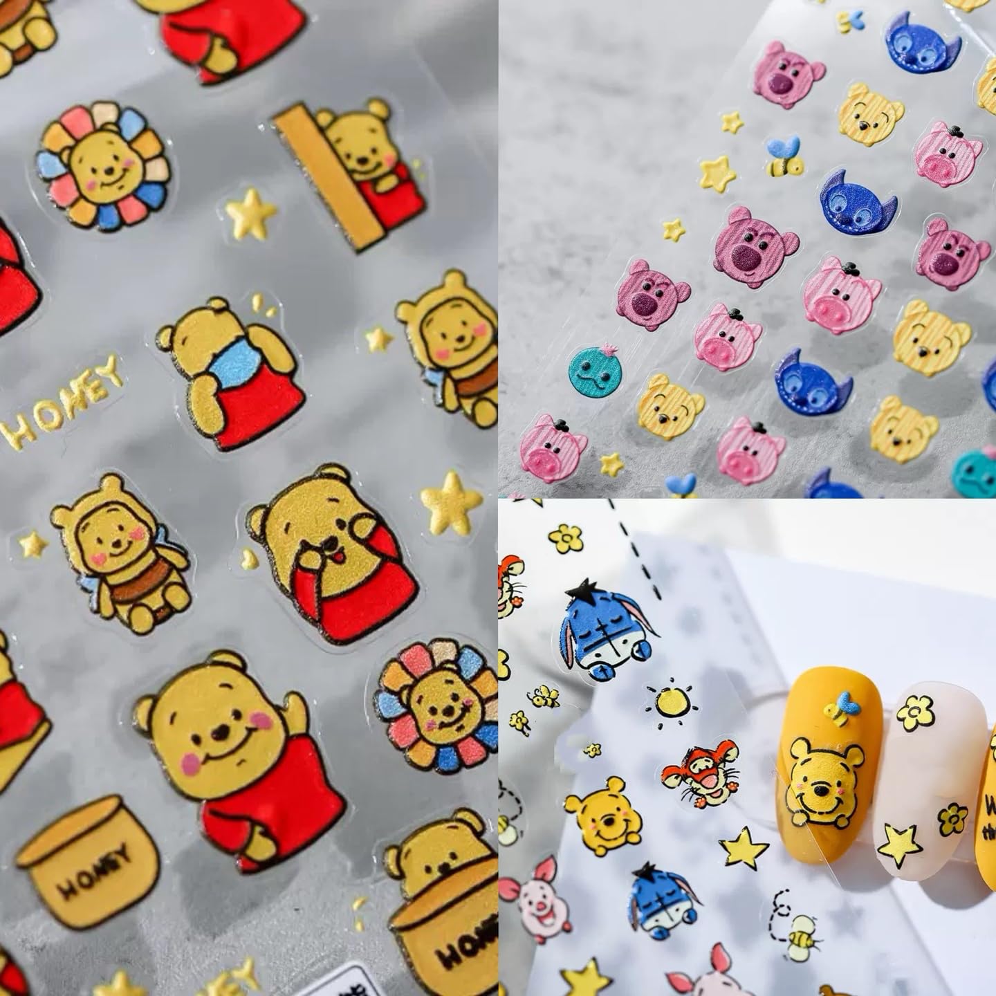 Dedyel bear character decals for phone cases and crafts beyond nails.