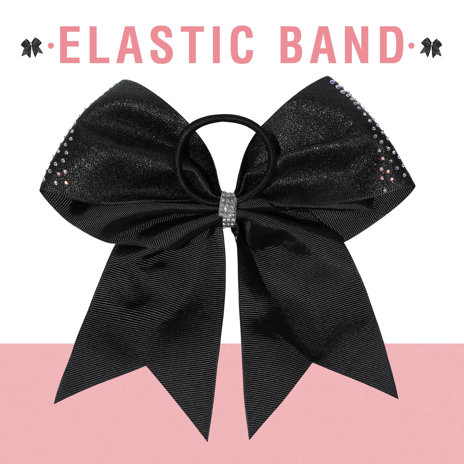 DEEKA iridescent rhinestones shimmer on bow for stage-ready looks