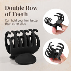 DEEKA four-pack matte black clips for versatile everyday styling