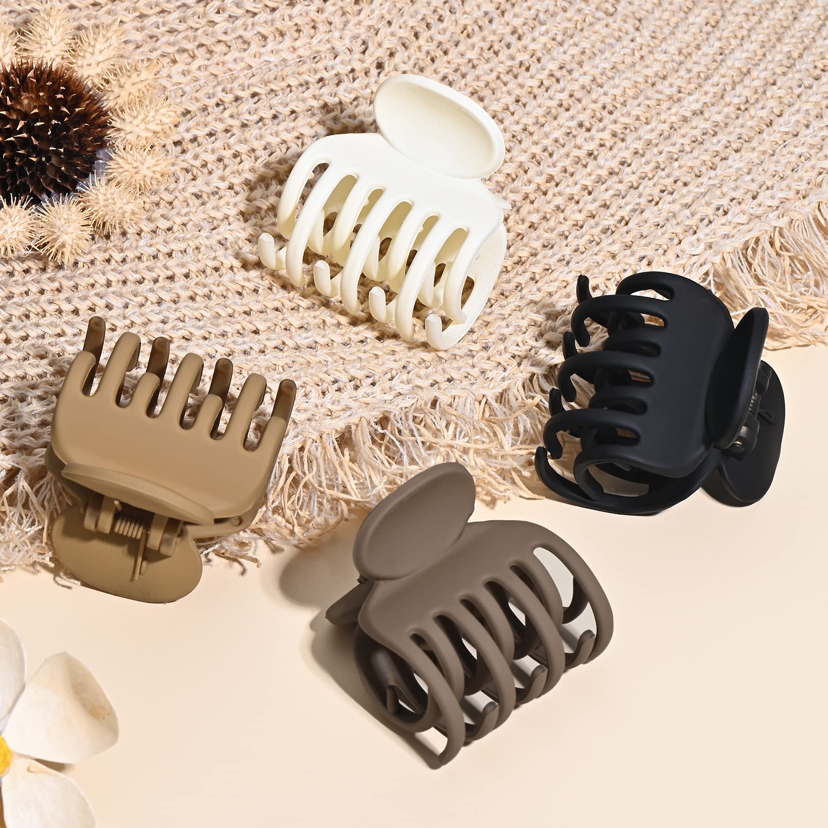 DEEKA resin hair clip at 1.6 inches offers quick, secure half-up looks.