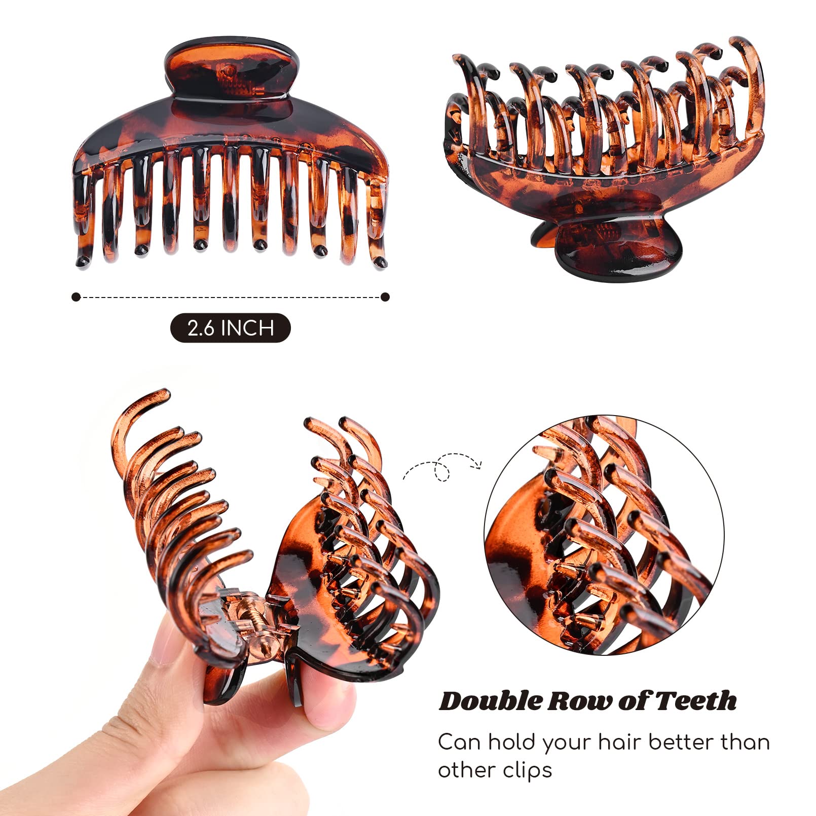 Set DEEKA de pinzas para cabello, tres piezas versátiles.