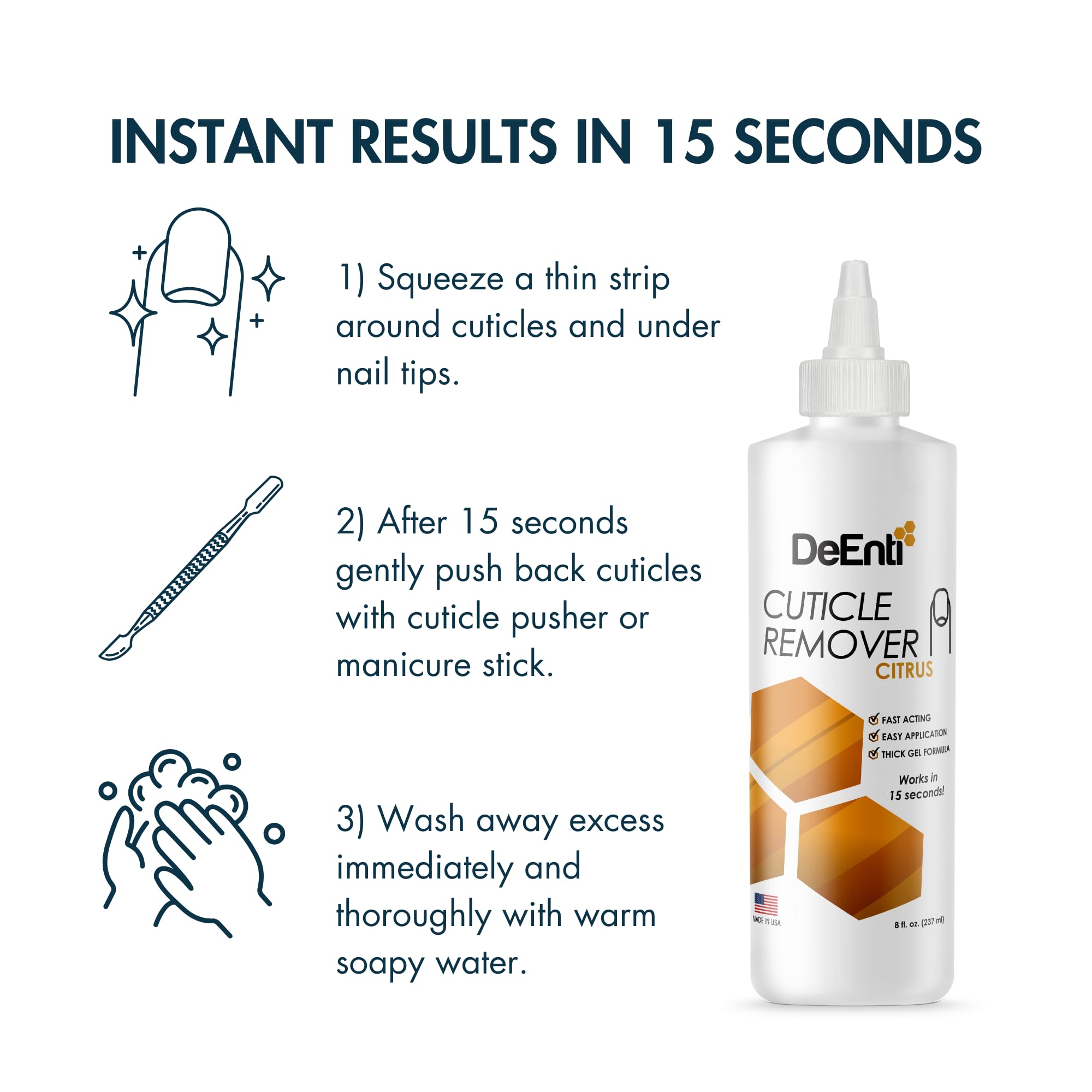 Aceite para cutículas DeEnti con vitamina E hidrata uñas y piel