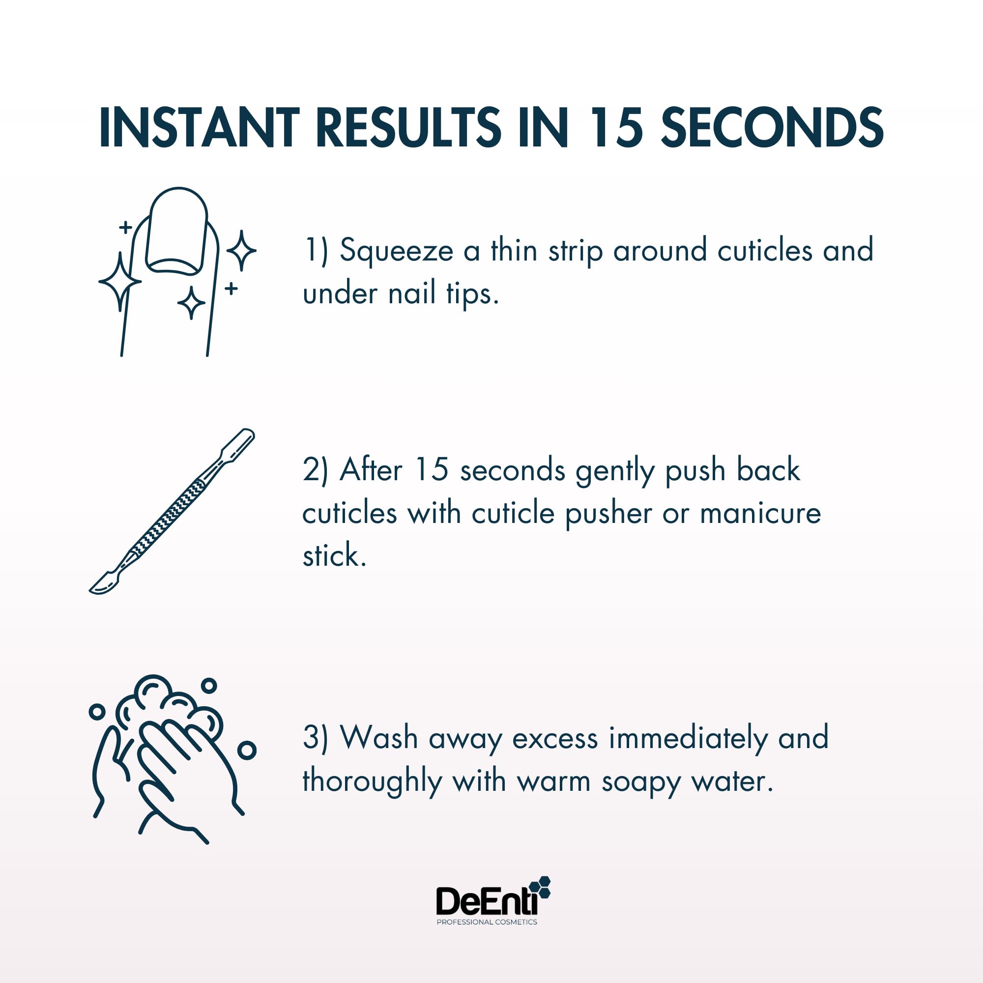 DeEnti Gel Eliminador de Cutícula para uñas naturales.