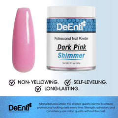 DeEnti polvo acrílico rosado oscuro uso en extensiones para uñas naturales