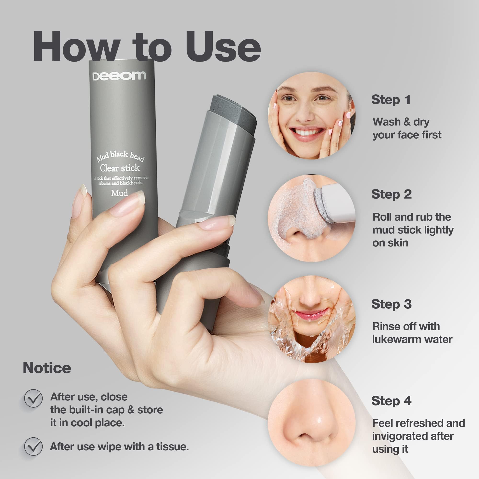 DEEOM Stick uso diario para cuidado facial equilibrado