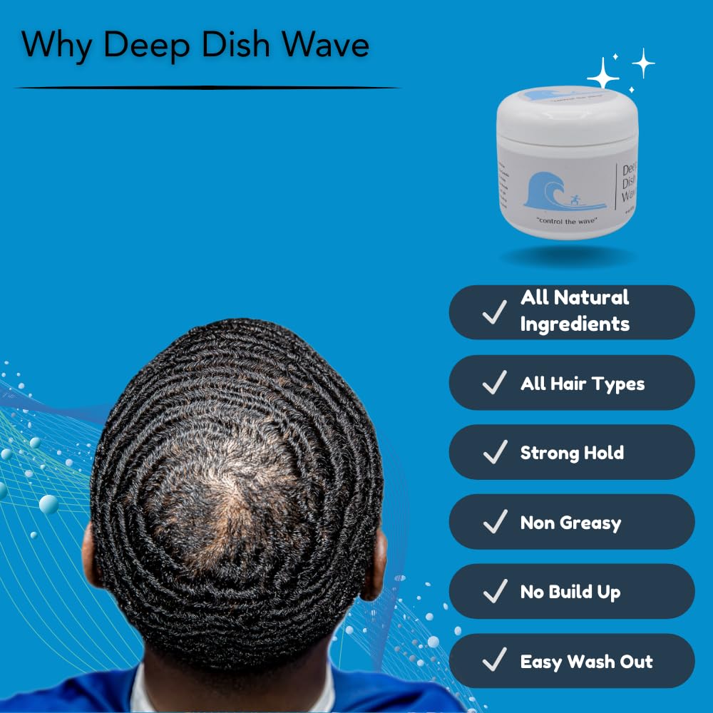 Deep Dish Wave Pomada: cepillado diario para definición suave.