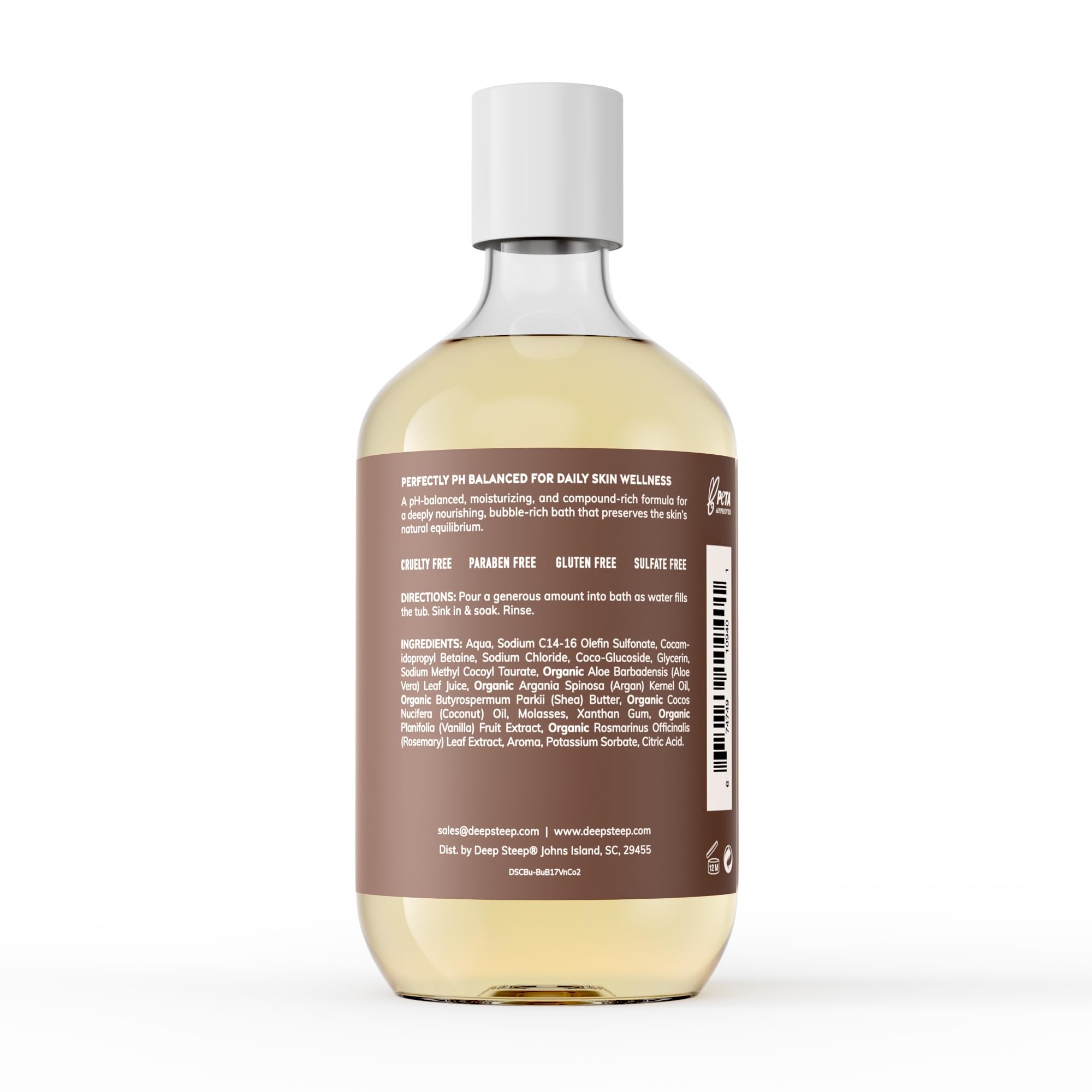 Deep Steep burbujas vainilla coco: aroma relajante para spa en casa.