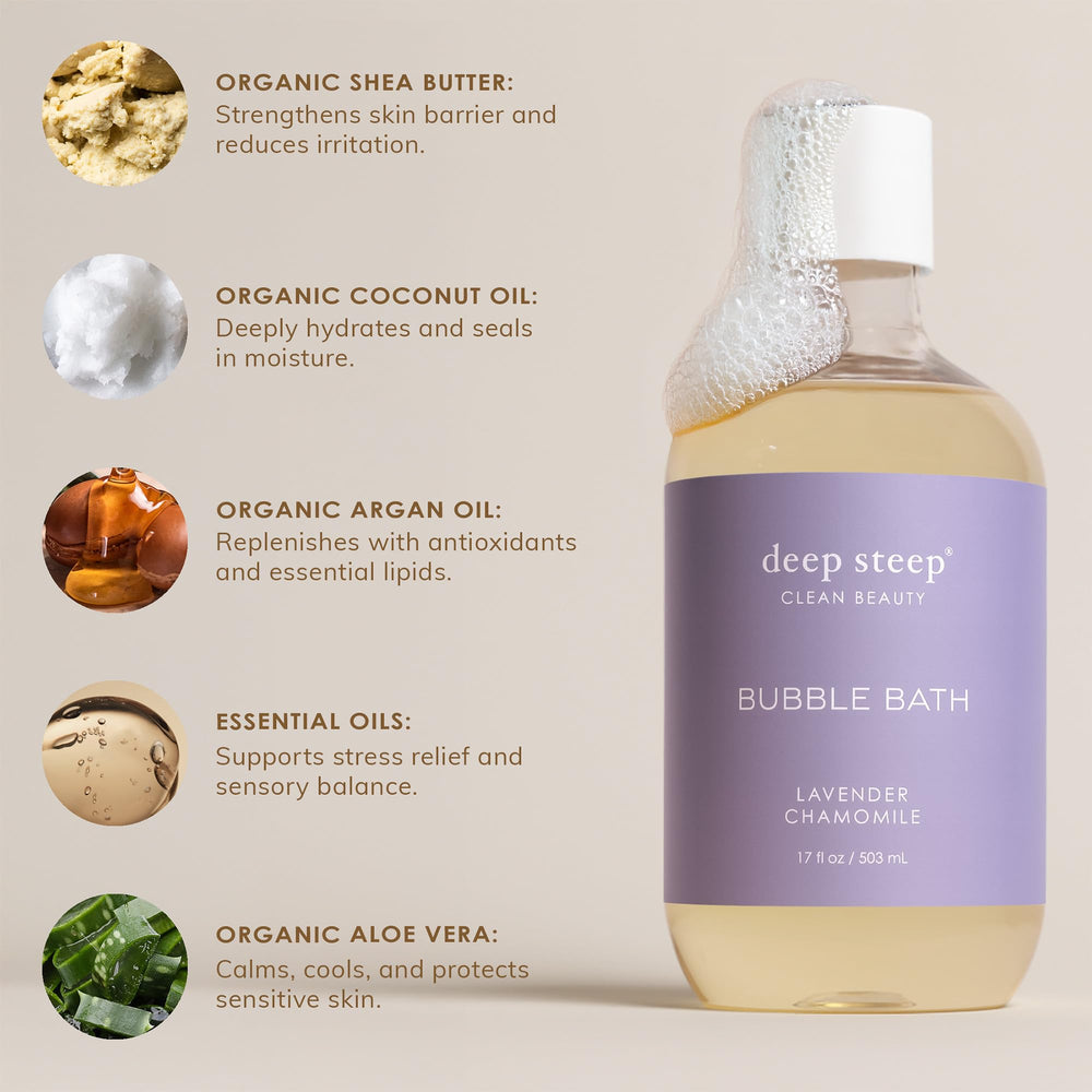 Deep Steep bano burbujas vainilla coco: sensación suave al salir de la bañera.