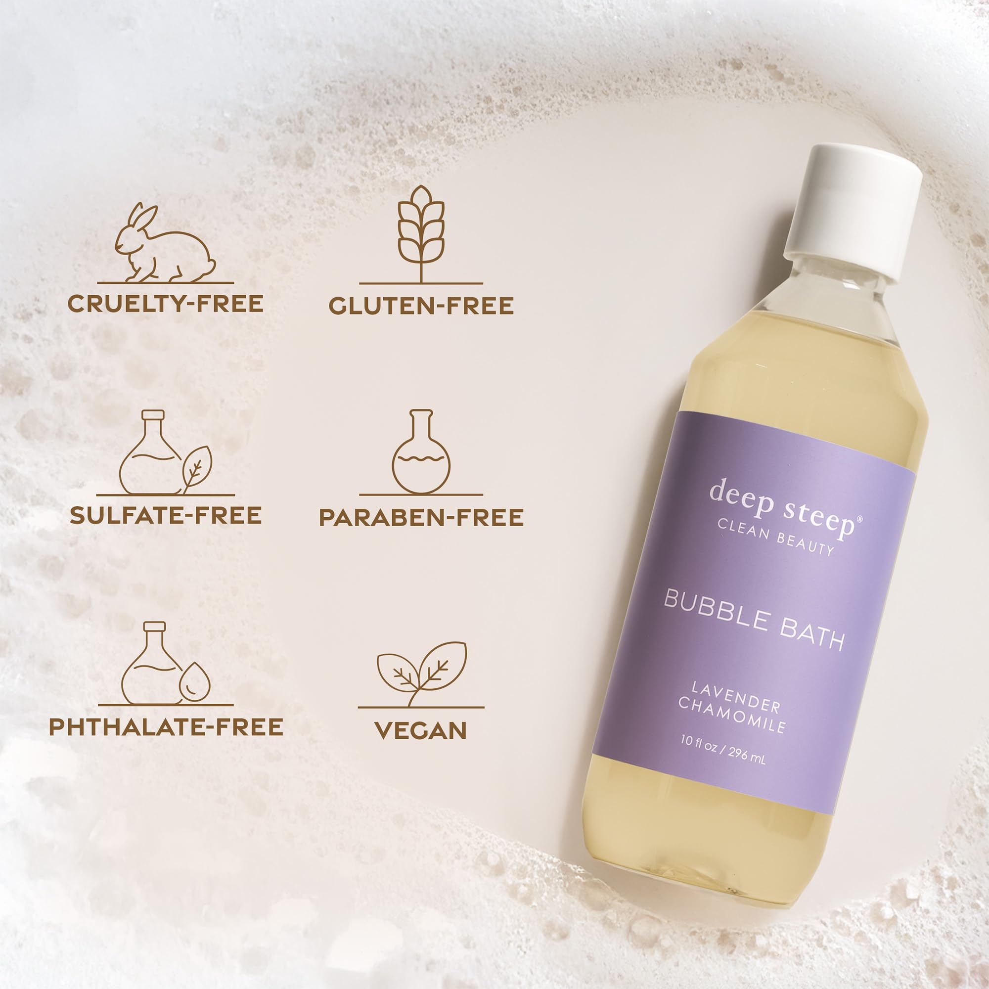 Deep Steep vegan y libre de crueldad para baño diario