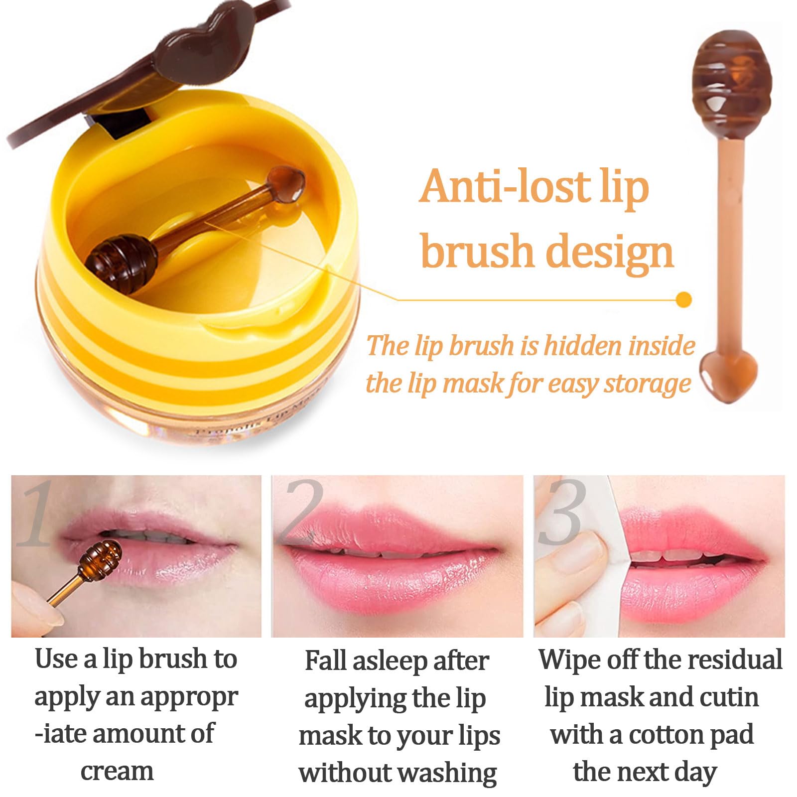 Deepmind bálsamo labial, uso nocturno para reparar labios secos.