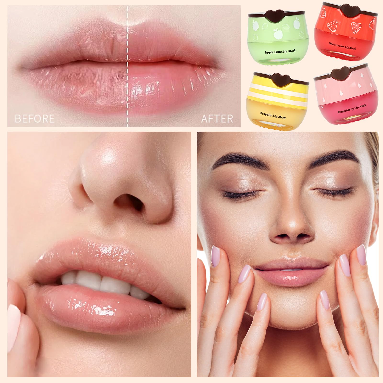 Deepmind strawberry flavor lip mask for daily lip care