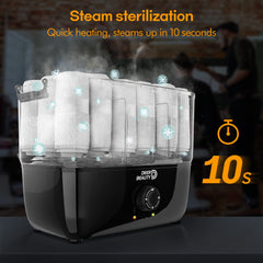 DEER BEAUTY towel steamer 10 seconds steam emphasizes quick heating.