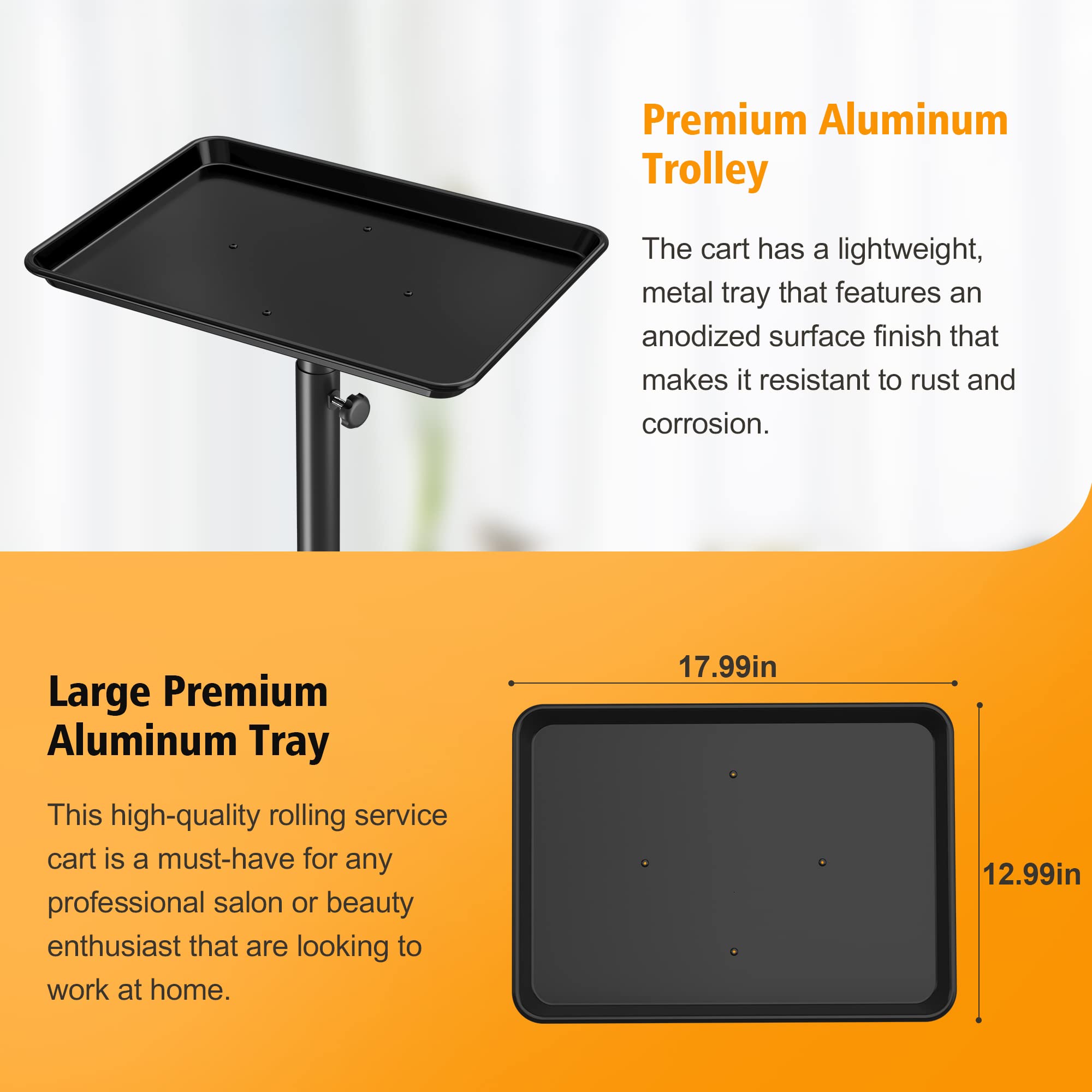 DEER BEAUTY swivel casters roll smoothly for easy navigation around stations.