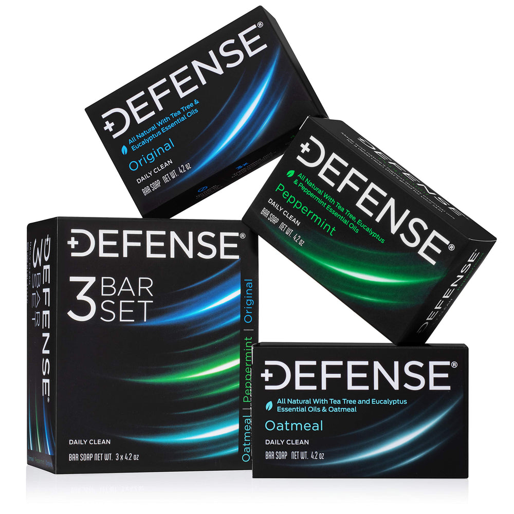 Defense Soap barra árbol de té original, limpieza suave para uso diario.