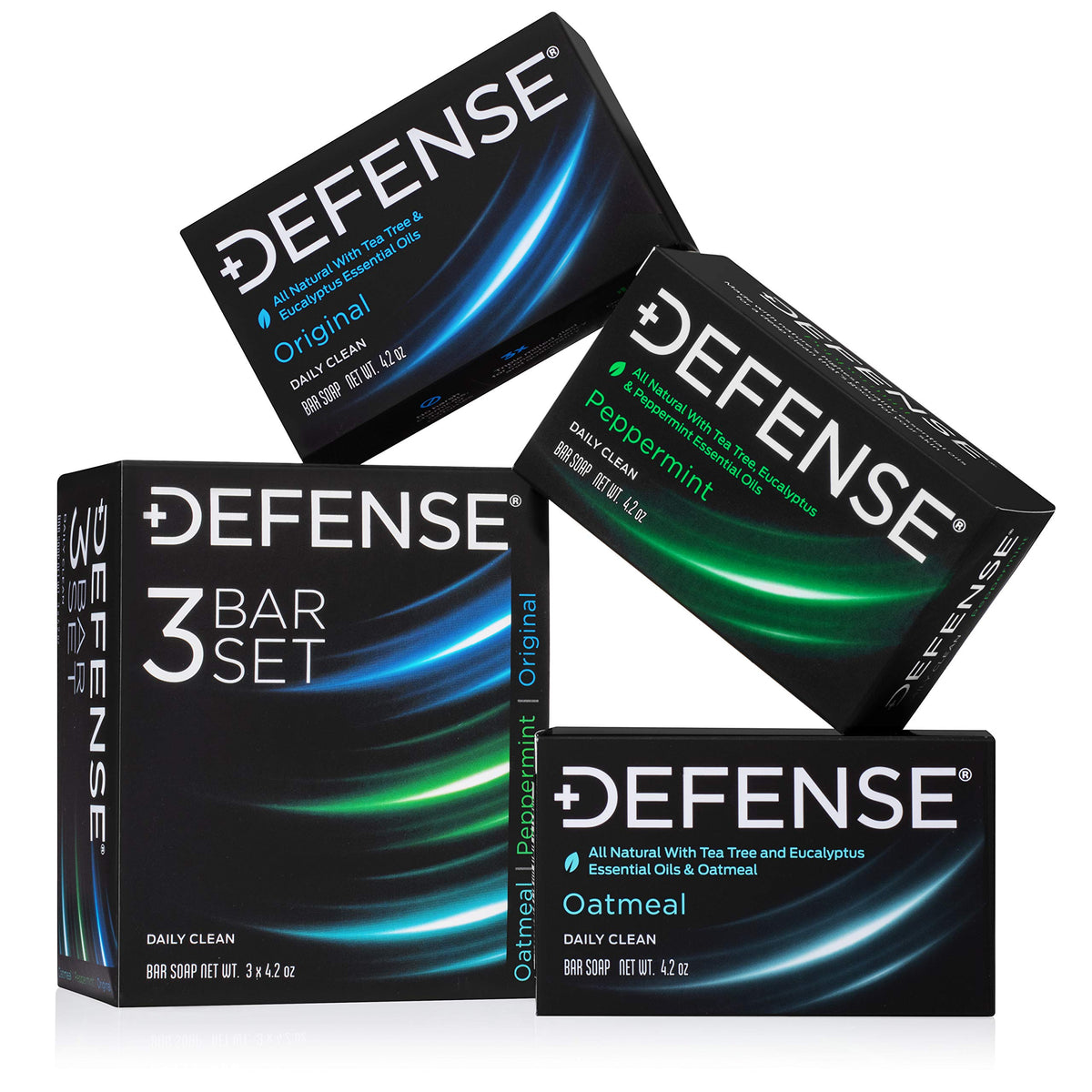 Defense Soap barra árbol de té original, limpieza suave para uso diario.