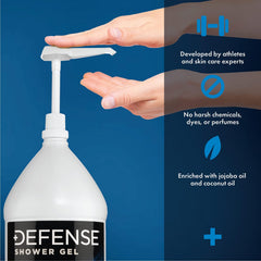 Defense Soap Body Wash moisturizing oils offers coconut, jojoba, and olive oils benefits