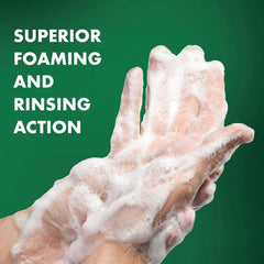Defense Soap Peppermint Tea Tree Body Wash lather close-up shows creamy foam and soothing scent.