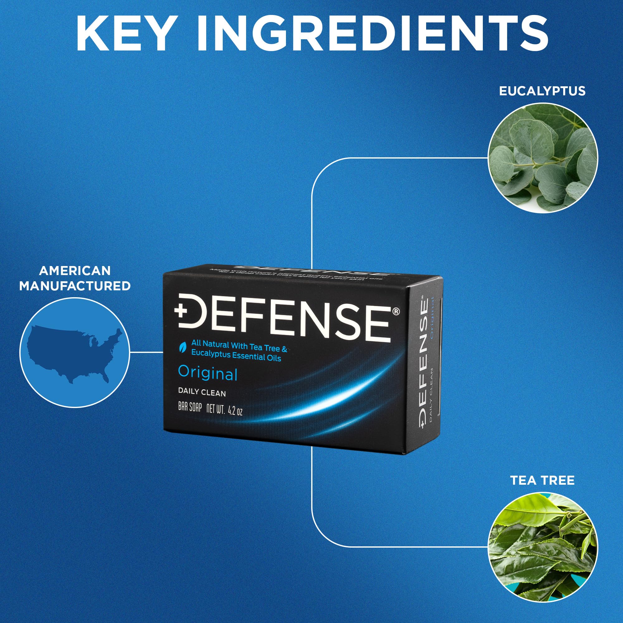 Defense Soap tea tree bar lather closeup reveals rich cleansing texture