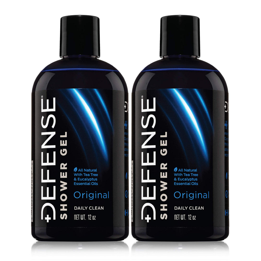 Defense Soap Tea Tree Body Wash bottle showing natural ingredients for athlete skin care