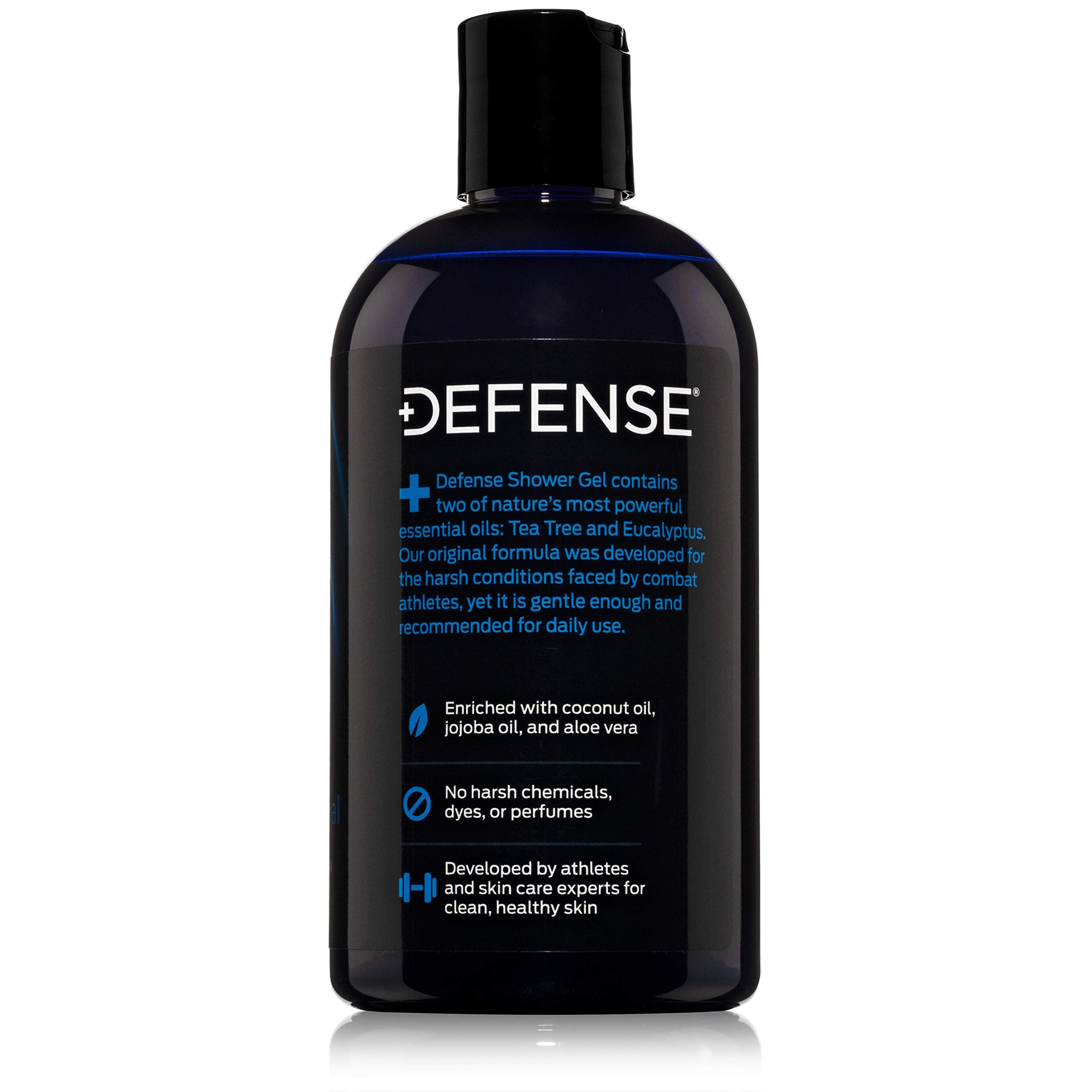 Defense Soap Tea Tree Body Wash natural ingredients highlight fragrance-free formula